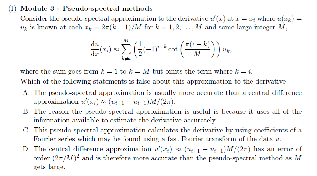 Pseudo Spectral Method