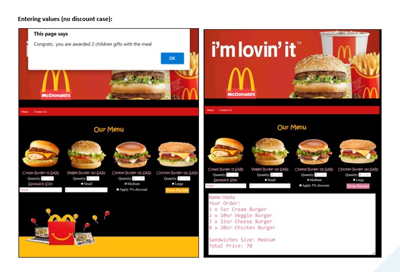 Exercise 1: Interactive Restaurant Order In this | Chegg.com