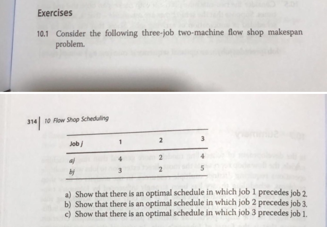 Solved Exercises 10.1 Consider The Following Three-job | Chegg.com