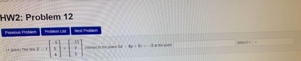 Solved HW2: Problem 12 Previous Problem Problem List Next | Chegg.com