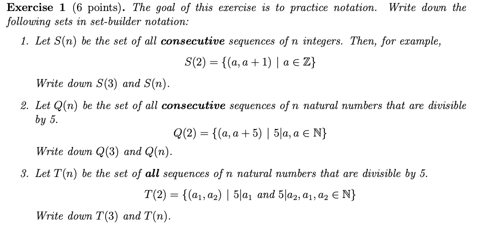 Solved Exercise 1 (6 points). The goal of this exercise is | Chegg.com