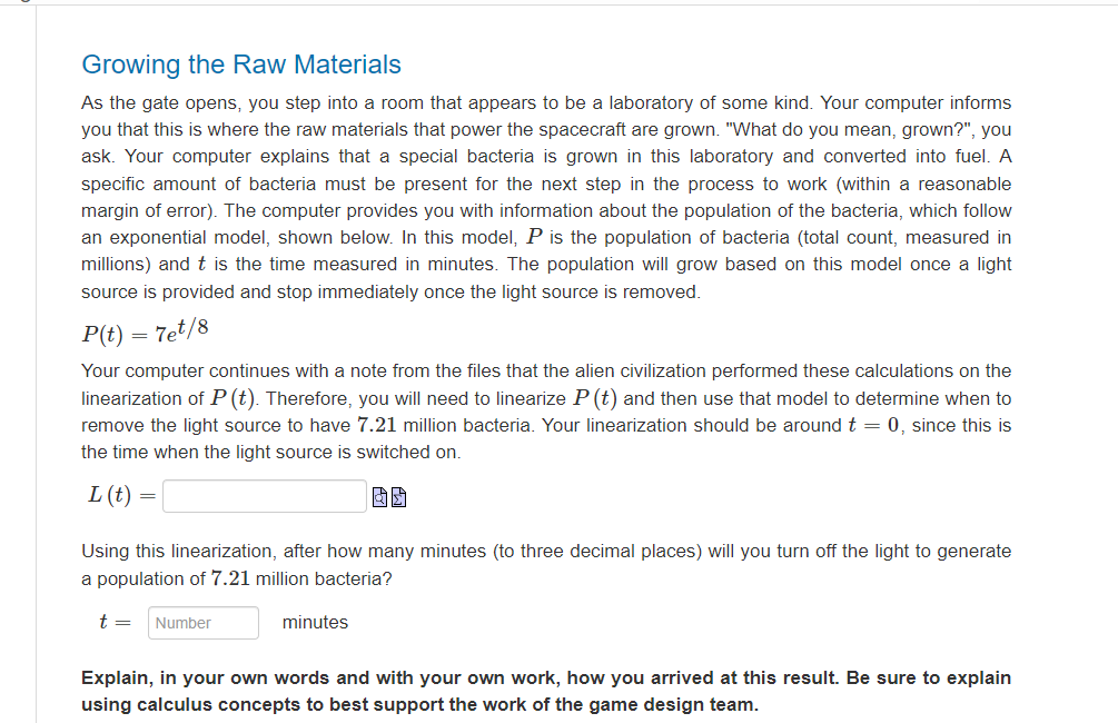 Solved Growing the Raw Materials As the gate opens, you step
