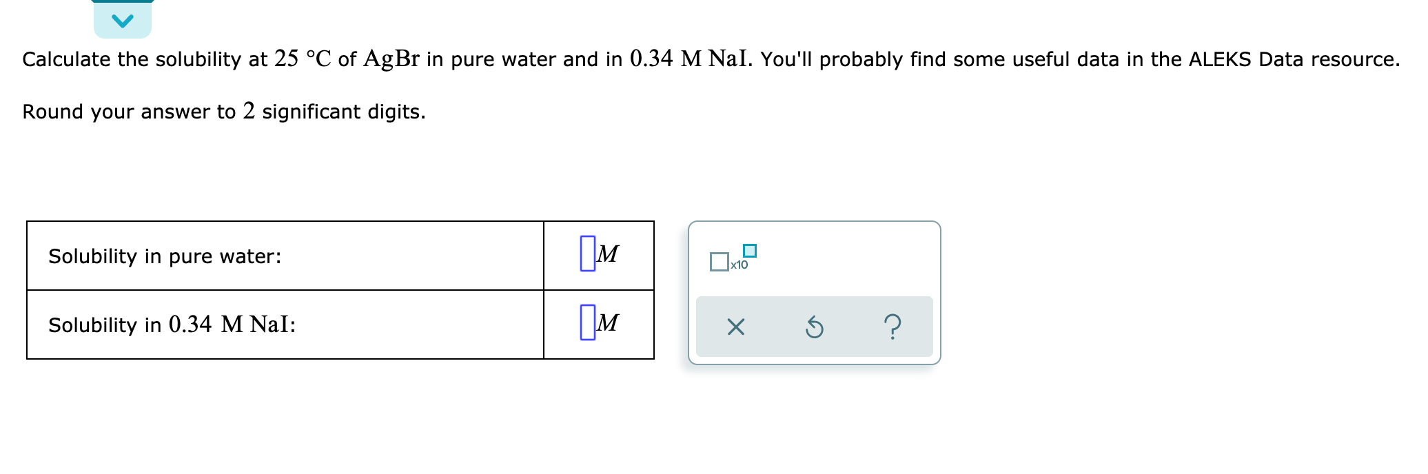 Solved Calculate the solubility at of in pure water and in .