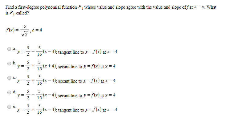 Solved Find A First Degree Polynomial Function Pi Whose 6101