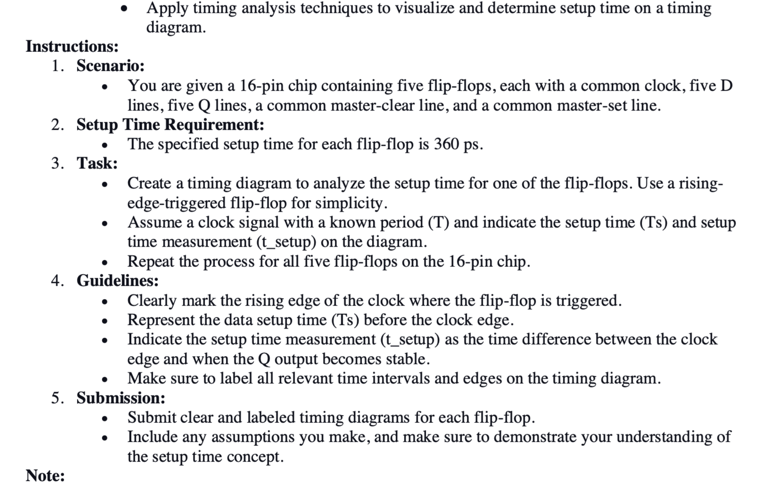 Solved Apply timing analysis techniques to visualize and
