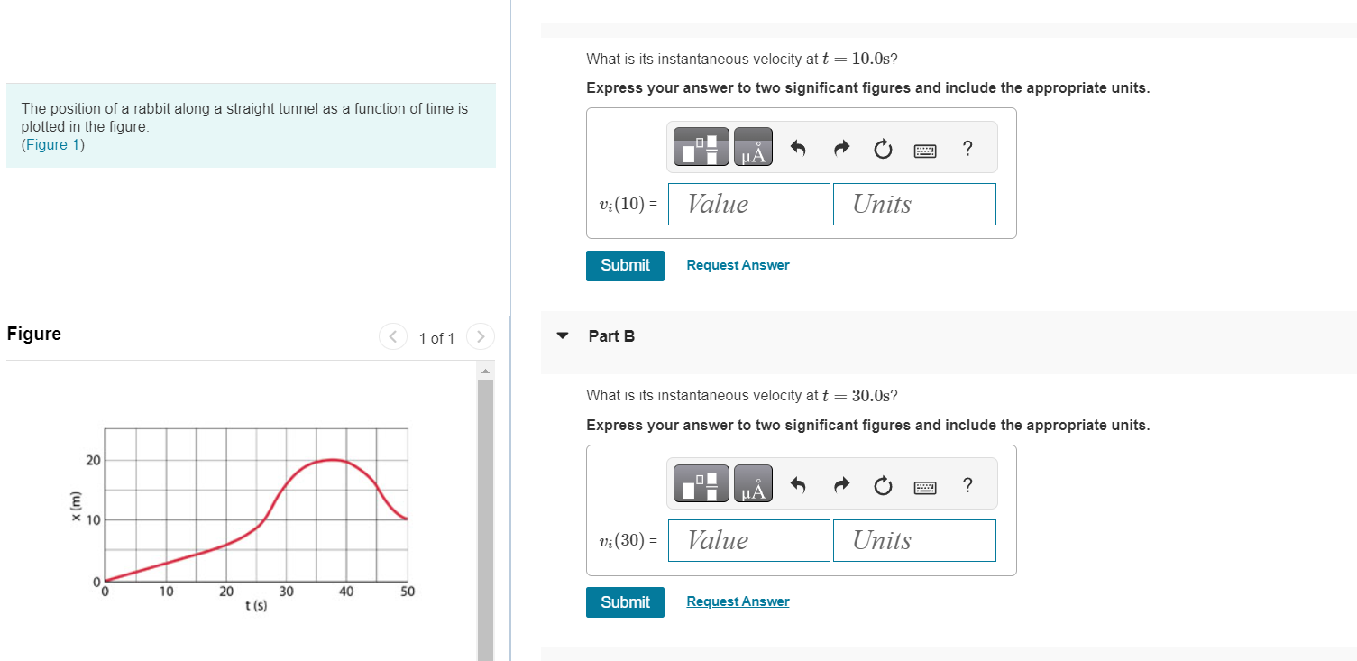 Solved What is its instantaneous velocity at t=10.0 s ? The | Chegg.com