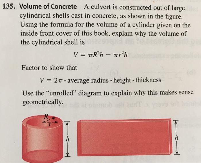 Solved Volume of Concrete A culvert is constructed out of