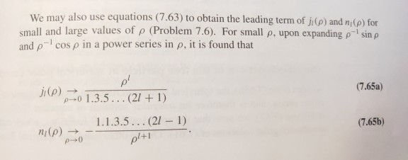 Solved We may also use equations (7.63) to obtain the | Chegg.com