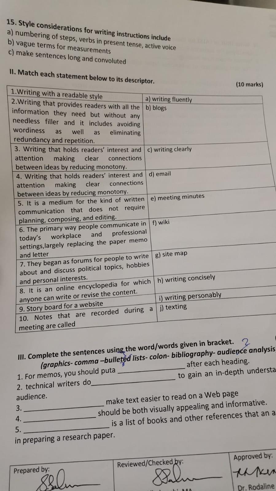 15. Style considerations for writing instructions | Chegg.com