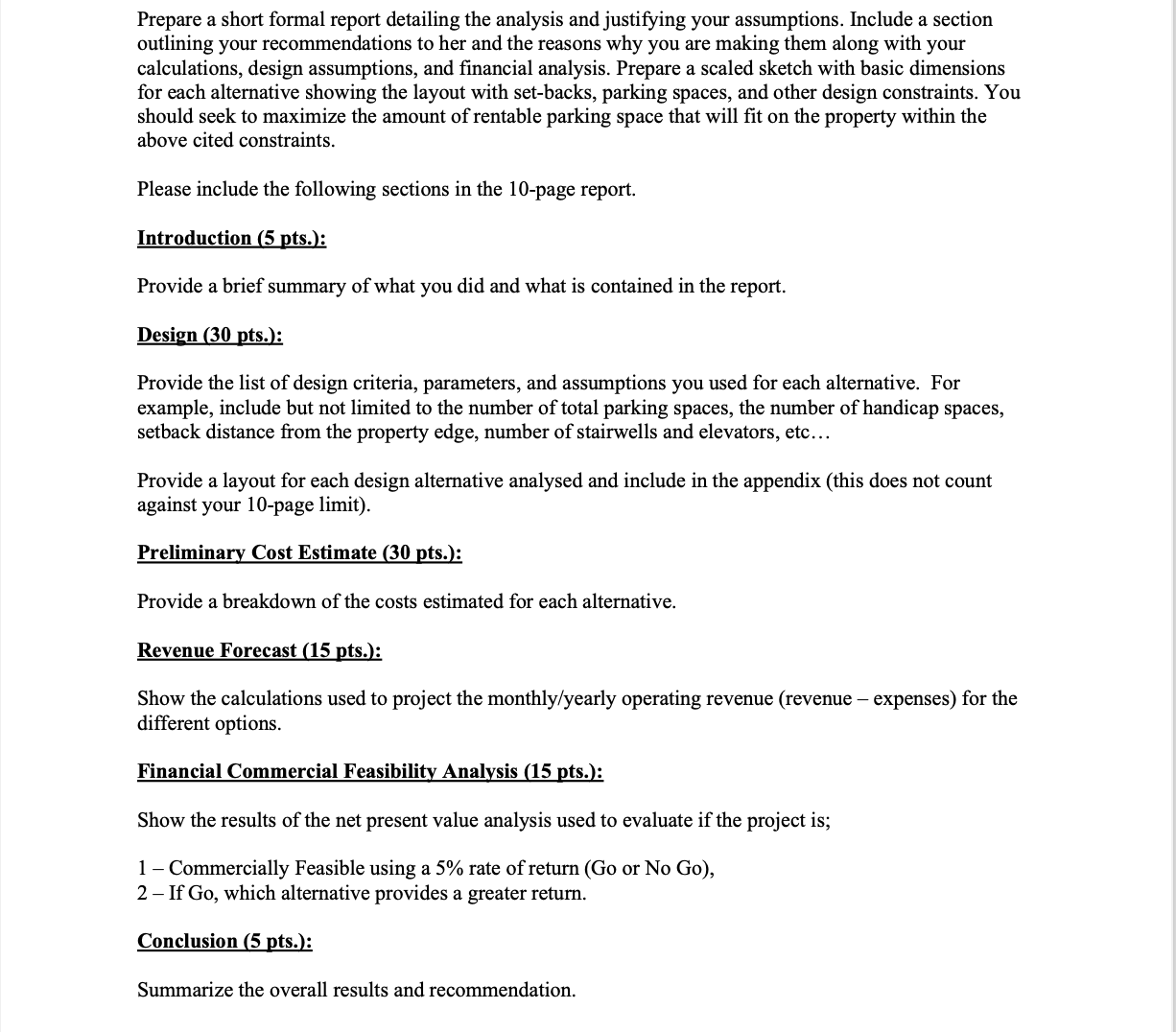 Solved CE 60631 - ﻿Feasibility Study Design and EstimatePage | Chegg.com