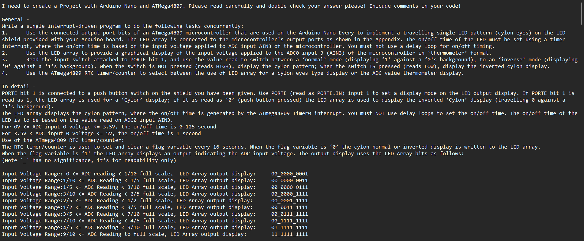 Solved Example: Interrupt Service Routine ISR (RTC_PIT_vect) | Chegg.com