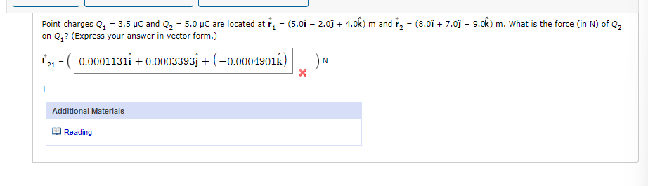 Solved Point Charges Q1 3 5μc And Q2 5 0μc Are Located At