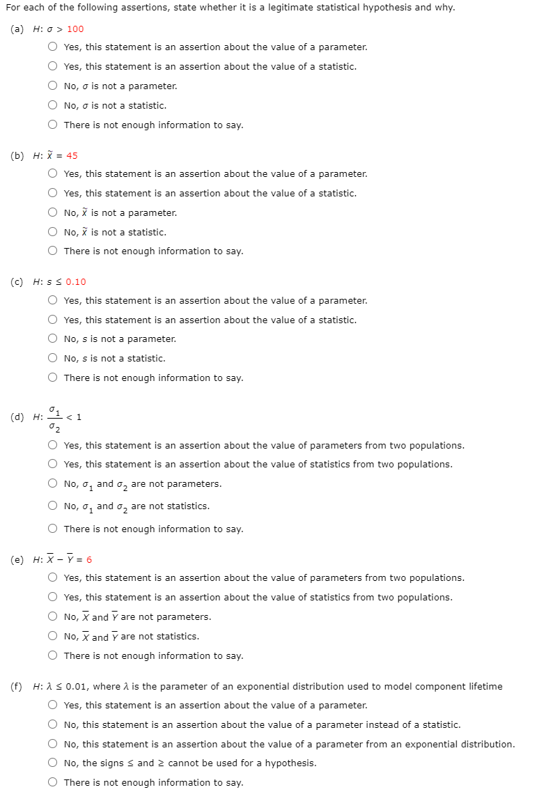 solved-for-each-of-the-following-assertions-state-whether-chegg