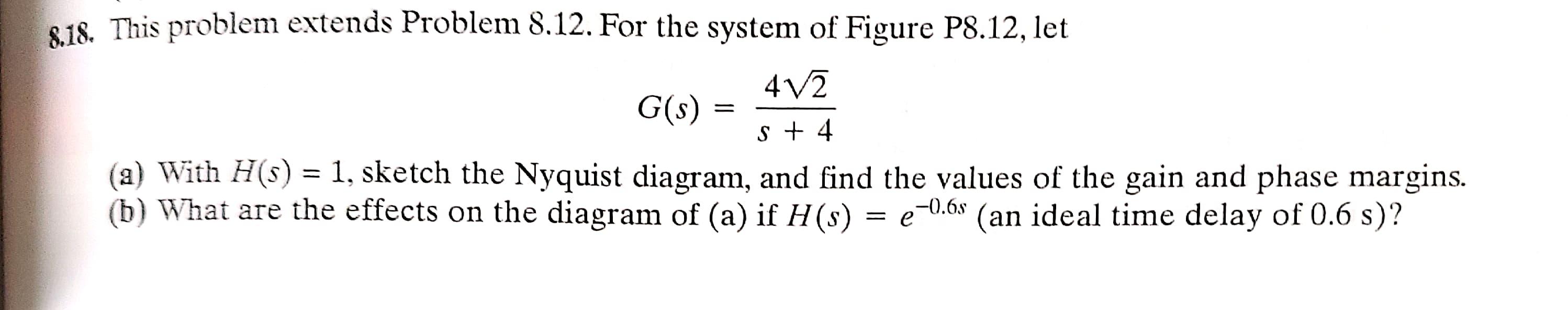 Solved 8.18. This problem extends Problem 8.12. For the | Chegg.com