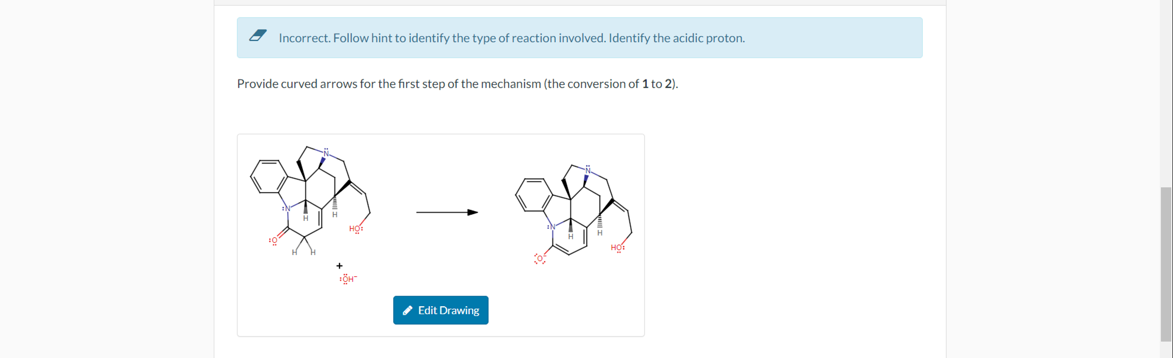 Follow hint to identify the type of reaction