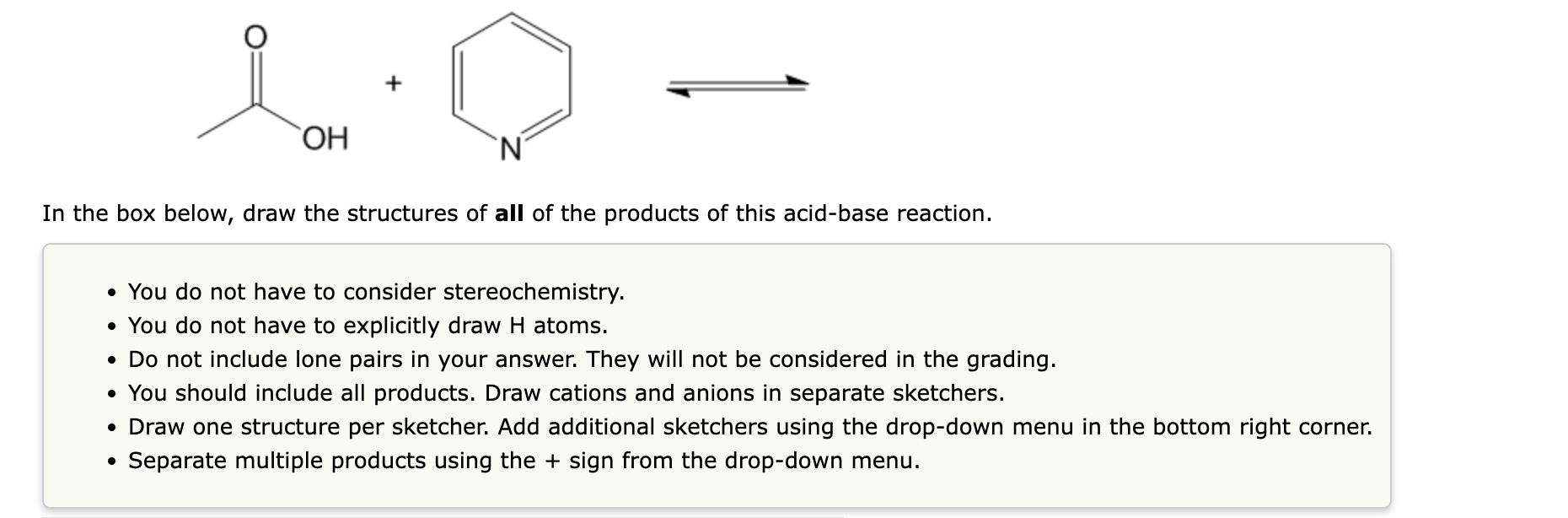 [Solved] In the box below, draw the structures of all of