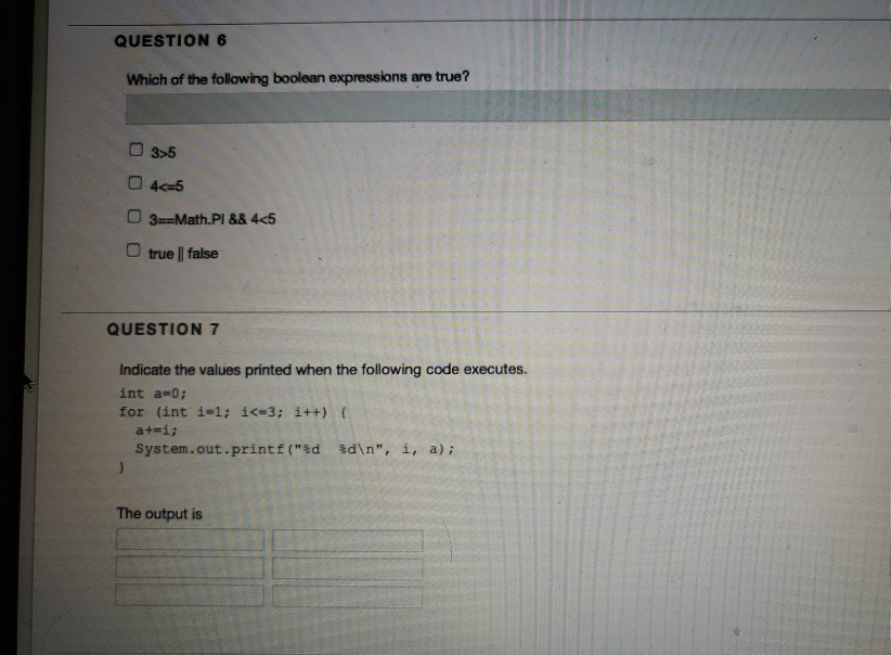 Solved Question Which Of The Following Boolean Expressions Chegg Com