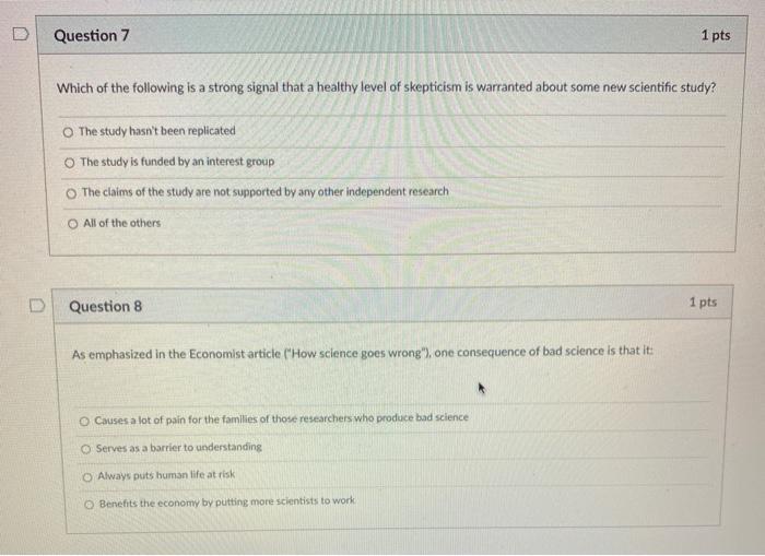 Solved D Question 7 1 pts Which of the following is a strong | Chegg.com
