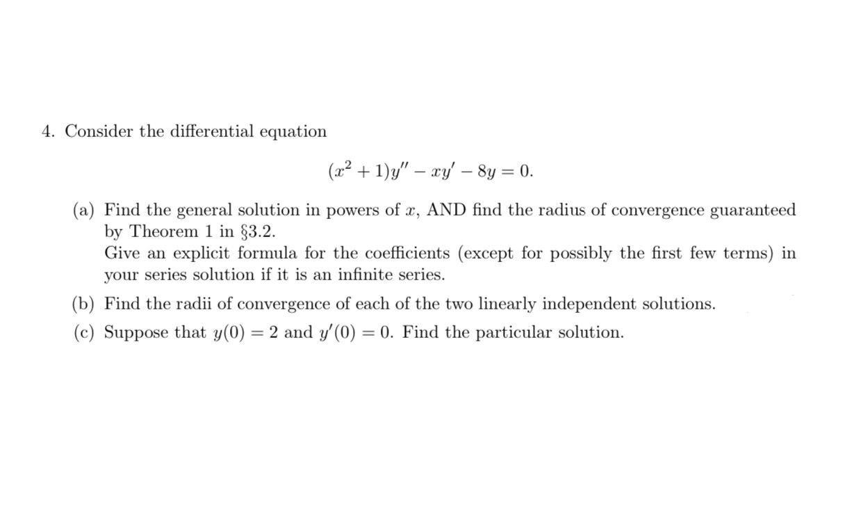 Solved This is Ordinary Differential Equations math. Please | Chegg.com