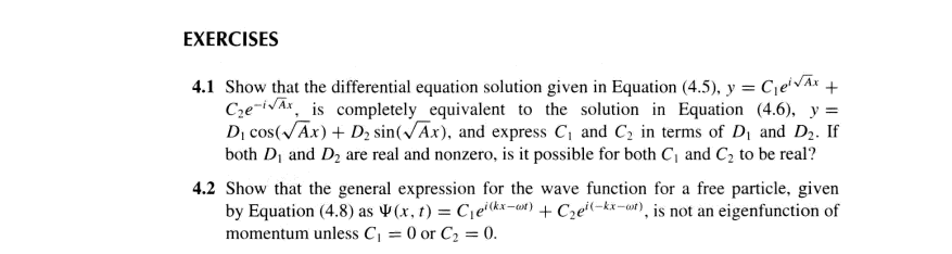 Solved 4.1 Show that the differential equation solution | Chegg.com