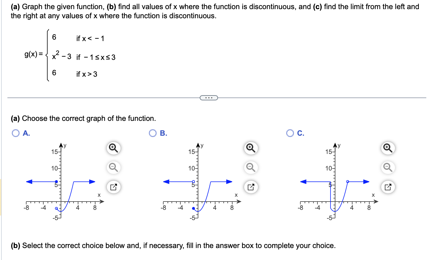 Solved (a) Graph the given function, (b) find all values of | Chegg.com