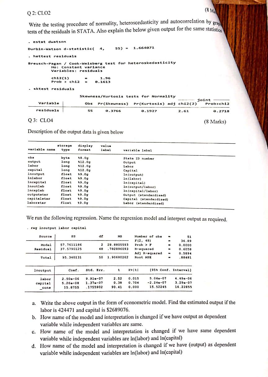 (8 Ma Q2: CLO2 Write the testing procedure of | Chegg.com