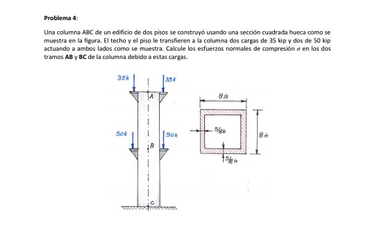 Solved An ABC column of a two-story building was constructed | Chegg.com