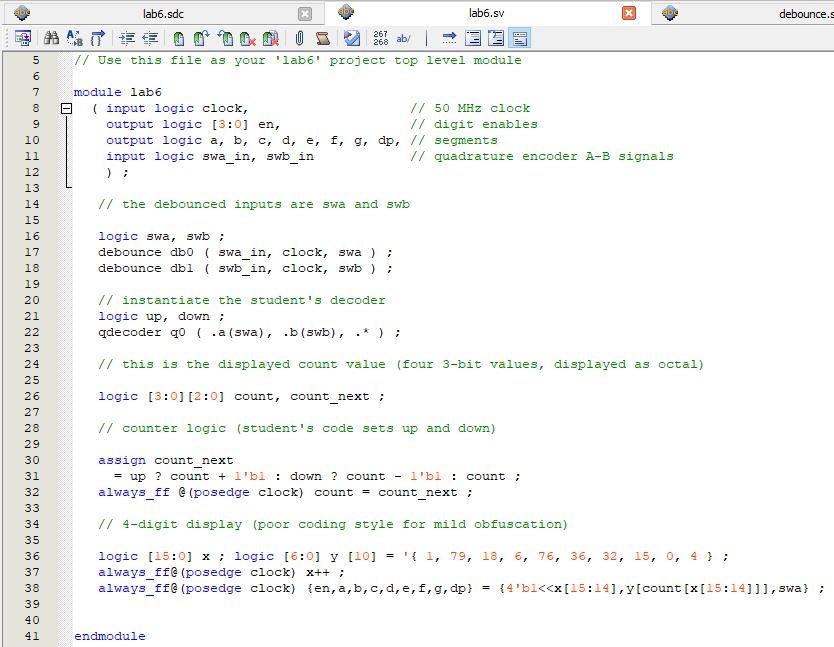 Write Verilog code for module qdecoder (rotary | Chegg.com
