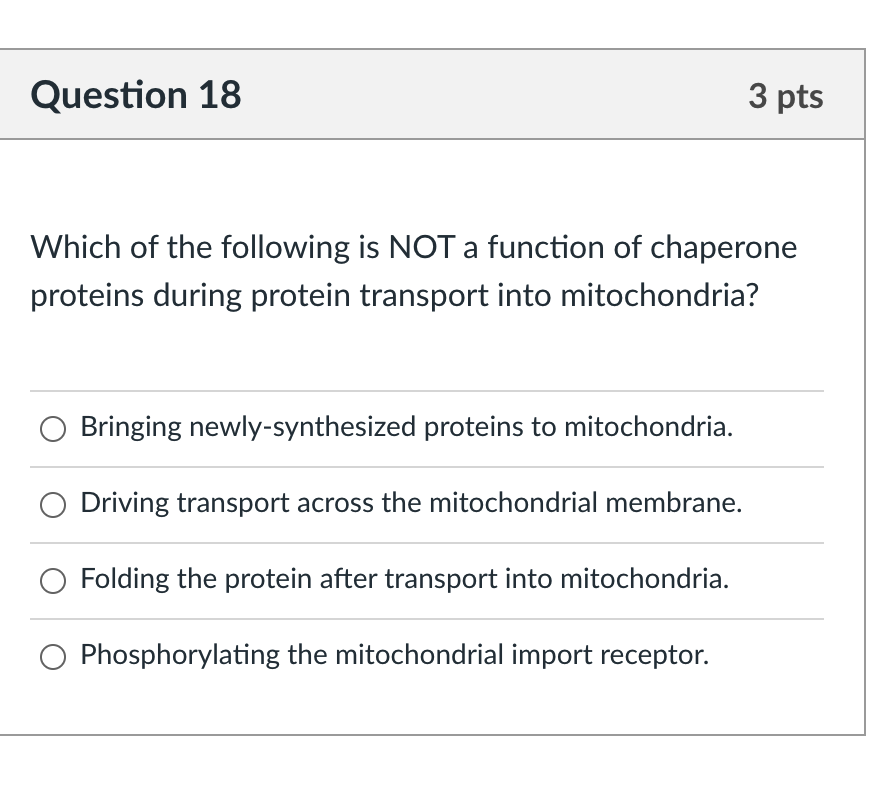 Solved Question 18 3 pts Which of the following is NOT a | Chegg.com