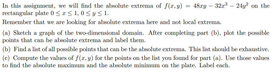 Solved = In this assignment, we will find the absolute | Chegg.com