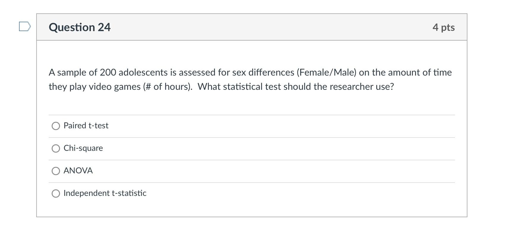 Solved A sample of 200 adolescents is assessed for sex | Chegg.com