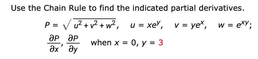 Solved Use the Chain Rule to find the indicated partial | Chegg.com