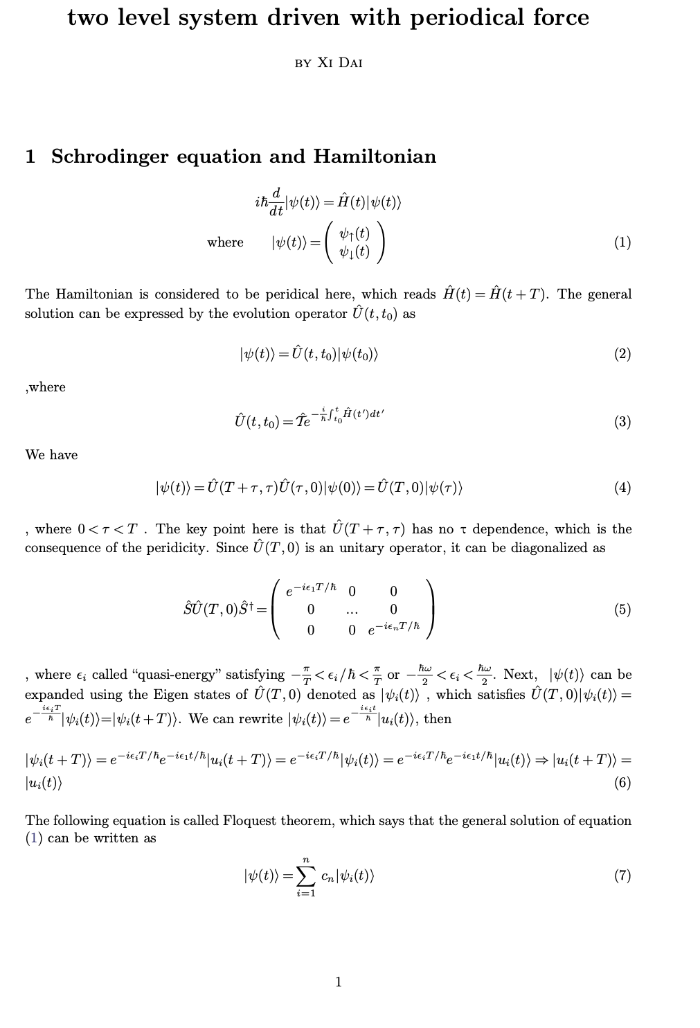 Solved two level system driven with periodical force BY XI | Chegg.com
