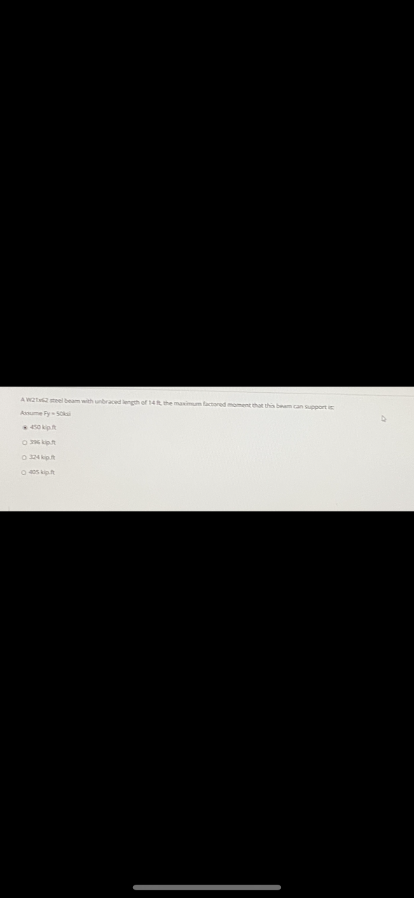 Solved AW212 steel beam with unbraced length of 1411 the