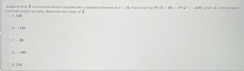 Solved Suppose that X is a normal random variable with a | Chegg.com