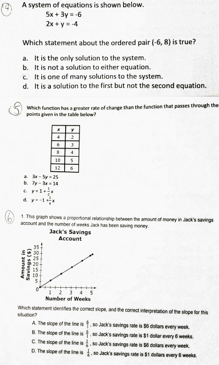Solved A system of equations is shown below Which statement | Chegg.com