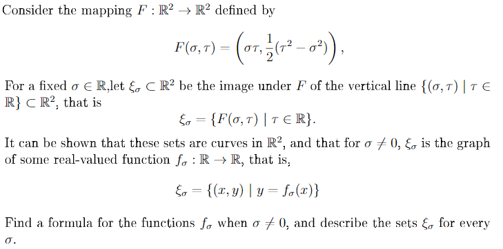 Solved Consider the mapping F : R2 + R2 defined by F(0,7) = | Chegg.com