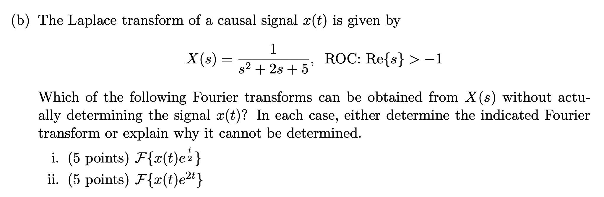 Solved 4. Laplace Transform (20 points) (a) Find the Laplace | Chegg.com