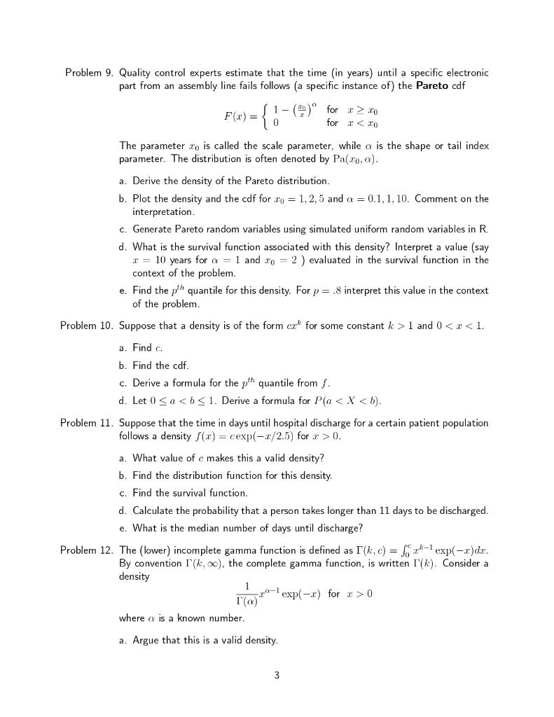 Solved Problem 9. Quality control experts estimate that the | Chegg.com