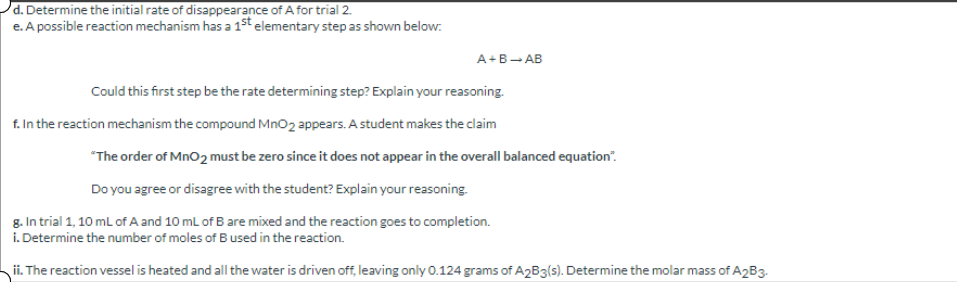 Solved An experiment is conducted at 25 °C and the rate of | Chegg.com