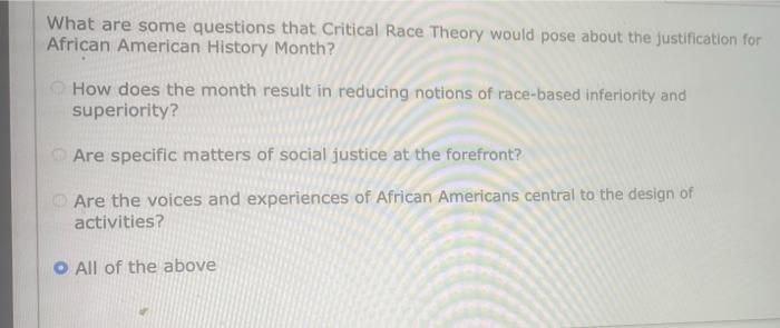 What are some questions that Critical Race Theory | Chegg.com