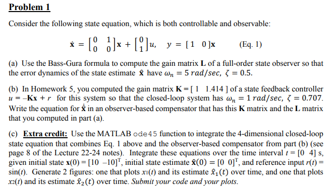 Solved Consider the following state equation, which is both | Chegg.com