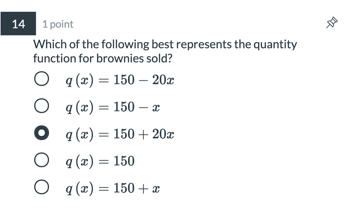 Solved DO 14 1 point Which of the following best represents | Chegg.com