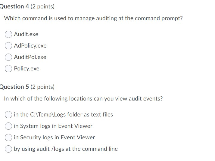 Solved Question 1 (2 points) Saved Which of the following | Chegg.com