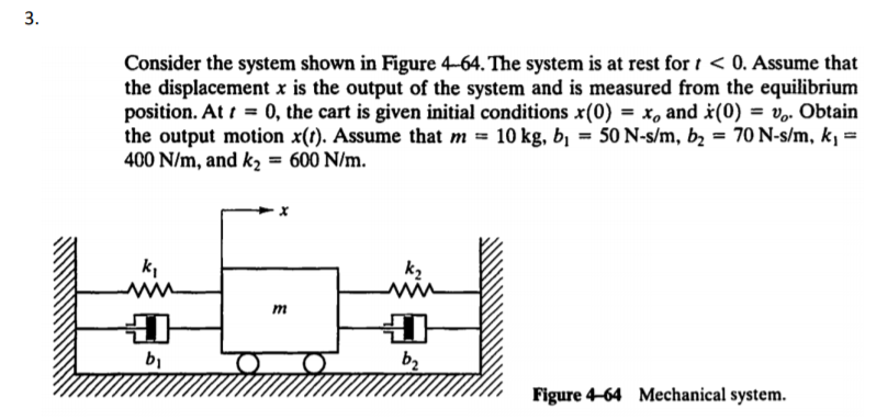 Solved Consider the system shown in Figure 4-64. The system | Chegg.com