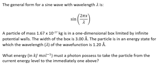 Solved The general form for a sine wave with wavelength 2 | Chegg.com