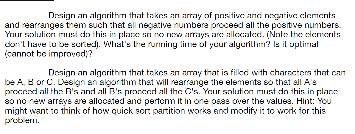 Solved Design an algorithm that takes an array of positive | Chegg.com