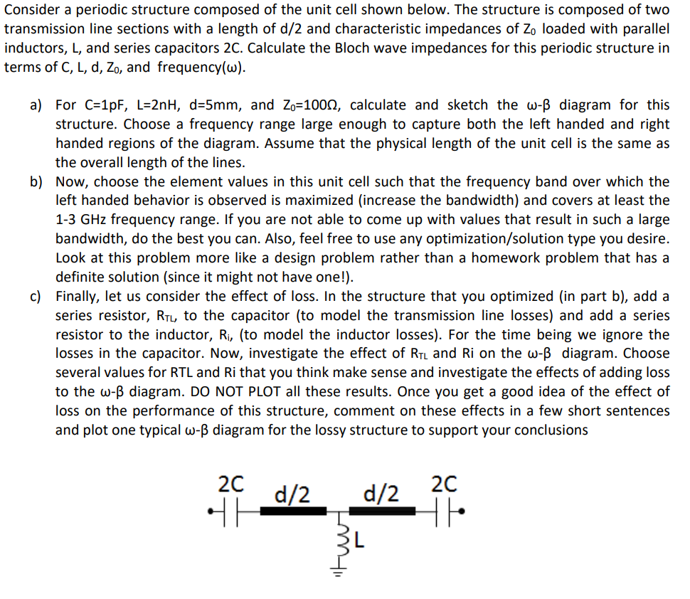 Solved Consider a periodic structure composed of the unit | Chegg.com