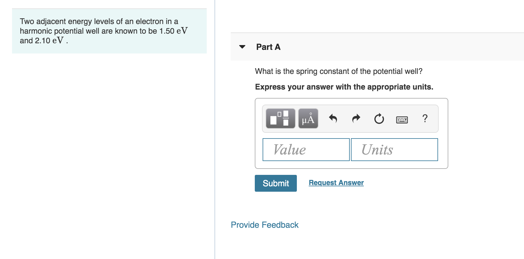 Solved Two Adjacent Energy Levels Of An Electron In A Har Chegg Com