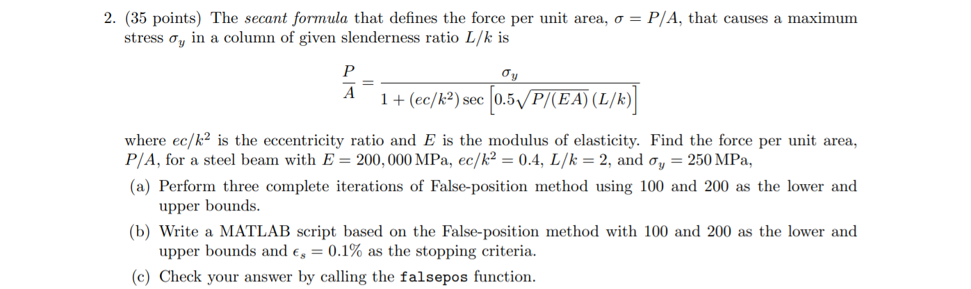 Solved I want part a to be hand calculation and part (b) (c) | Chegg.com